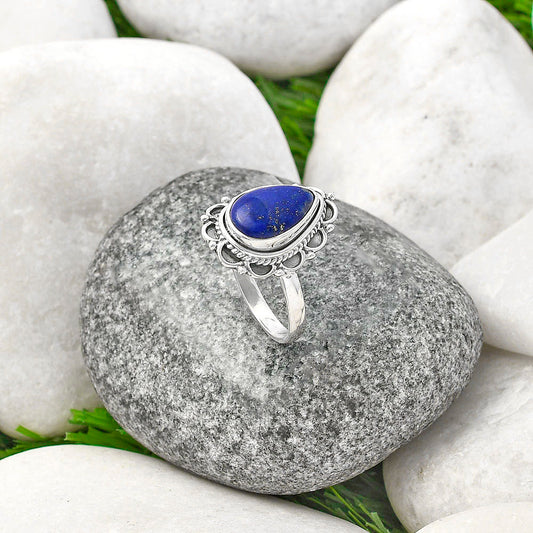 Natural Lapis Lazuli - Afghanistan Ring size-8 R-1256 SDR215430