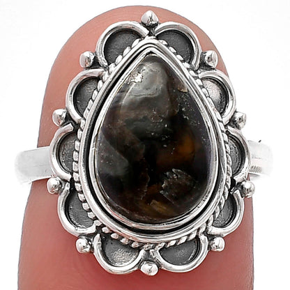 Natural Tube Agate - Turkish Ring size-7 R-1256 SDR215453