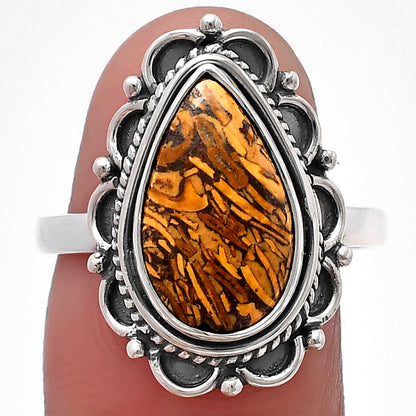 Coquina Fossil Jasper - India Ring size-8.5 R-1256 SDR215454