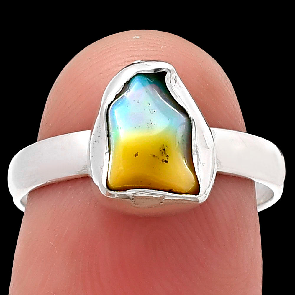 Natural Ethiopian Opal Rough Ring size-7 R-1001 SDR215526