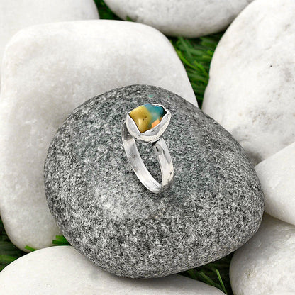 Natural Ethiopian Opal Rough Ring size-7 R-1001 SDR215526
