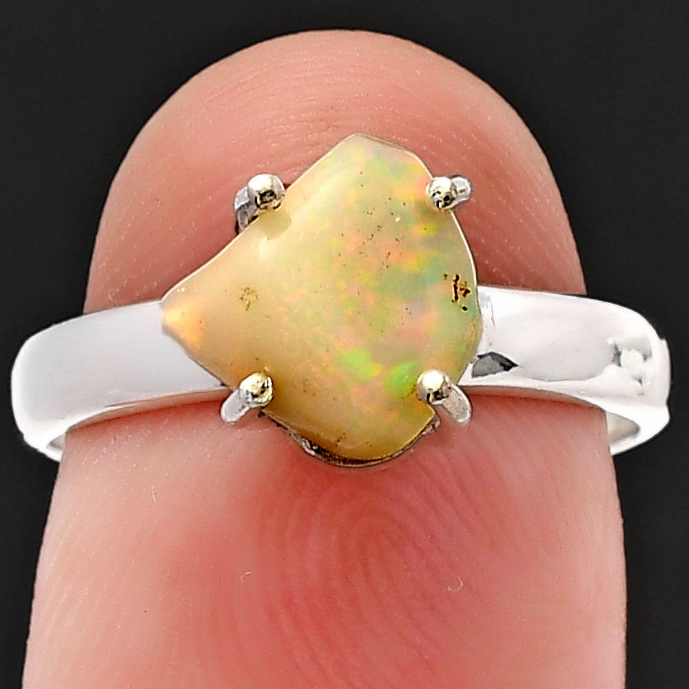 Natural Ethiopian Opal Rough Ring size-7 R-1052 SDR215604
