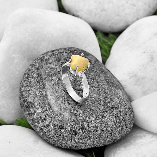 Natural Ethiopian Opal Rough Ring size-7 R-1052 SDR215604