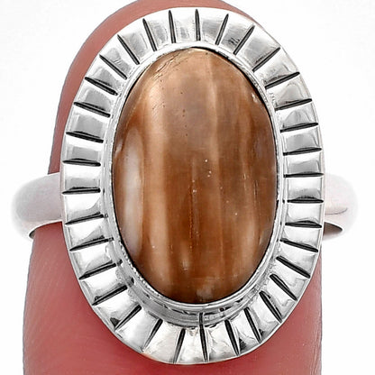 Natural Petrified Wood Ring size-8 R-1086 SDR215762