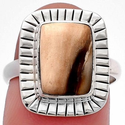 Natural Petrified Wood Ring size-7.5 R-1086 SDR215778