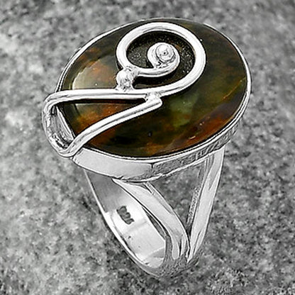 Turkish Rainforest Chrysocolla Ring size-8 R-1478 SDR215914