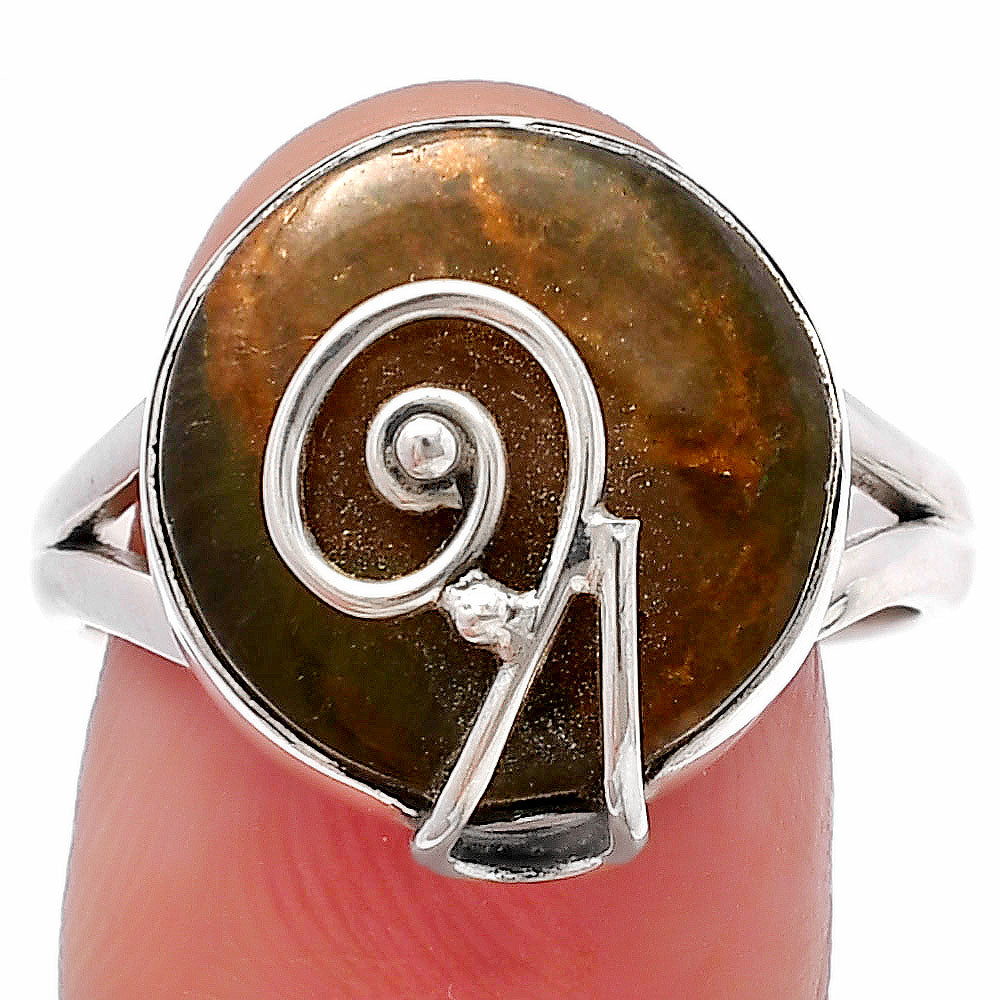 Turkish Rainforest Chrysocolla Ring size-9 R-1478 SDR215922