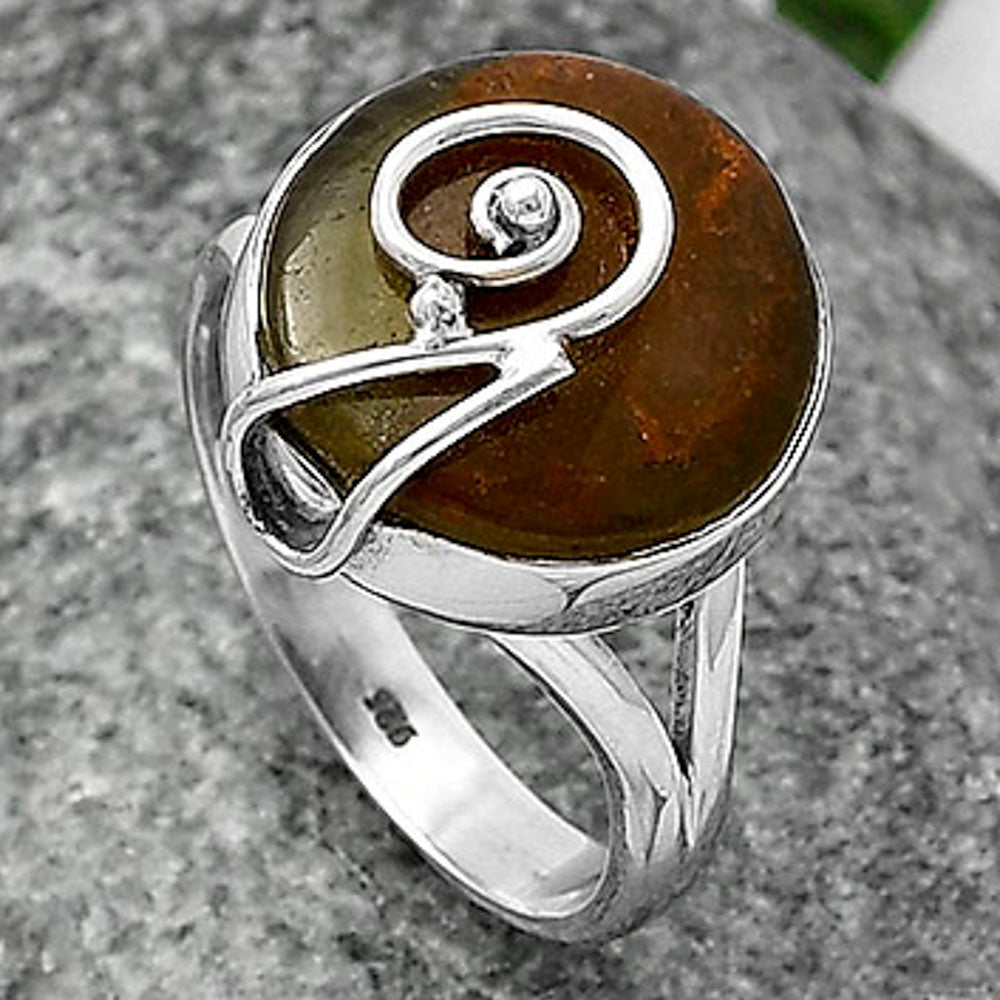 Turkish Rainforest Chrysocolla Ring size-9 R-1478 SDR215922