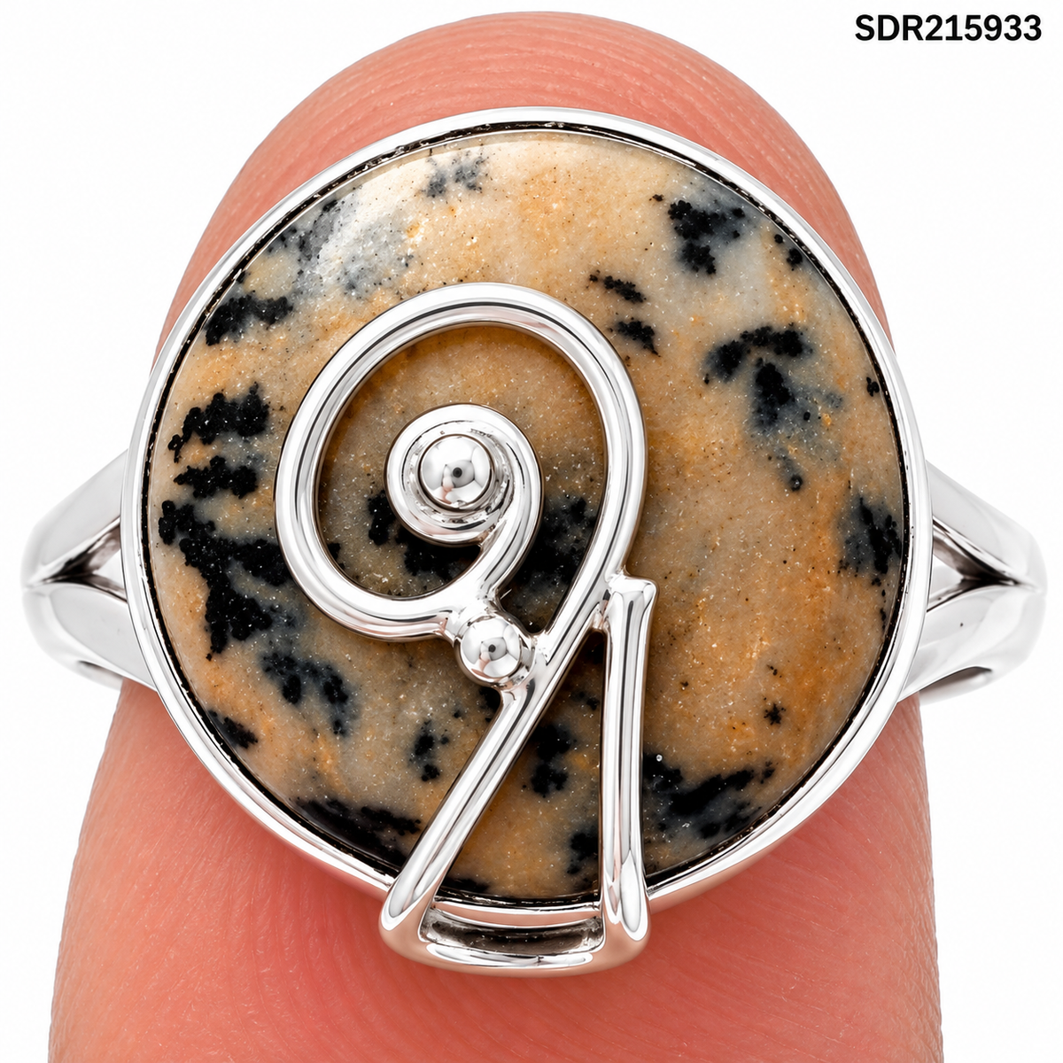 Natural Russian Honey Dendrite Opal Ring size-9 R-1478 SDR215933