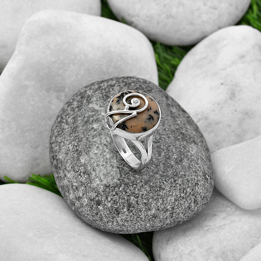 Natural Russian Honey Dendrite Opal Ring size-9 R-1478 SDR215933