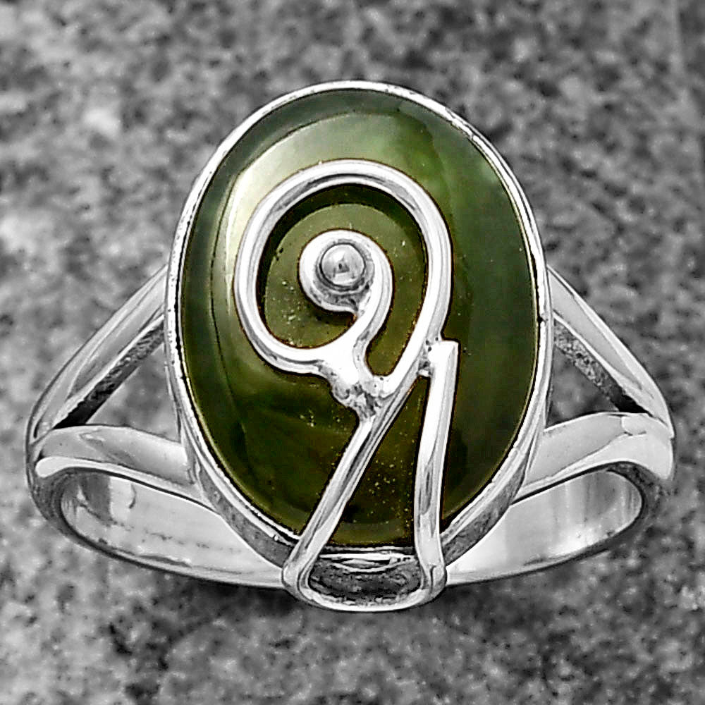 Natural Chrome Chalcedony Ring size-9 R-1478 SDR215937