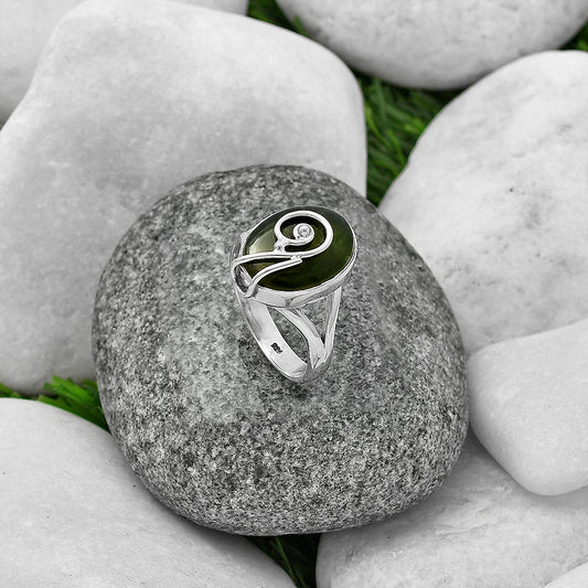 Natural Chrome Chalcedony Ring size-9 R-1478 SDR215937