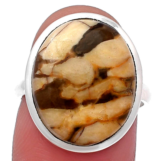 Natural Peanut Wood Ring size-7 R-1004 SDR216185