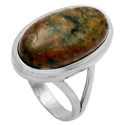 Natural Rhyolite - Rainforest Jasper Ring size-8 R-1002 SDR216595