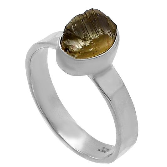 Natural Yellow Scapolite Rough Ring size-8.5 R-1001 SDR217055