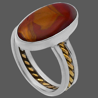 Two Tone - Natural Noreena Jasper Ring size-8 R-1711 SDR217087