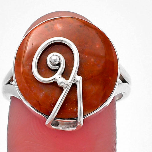 Natural Red Moss Agate Ring size-7.5 R-1478 SDR217125