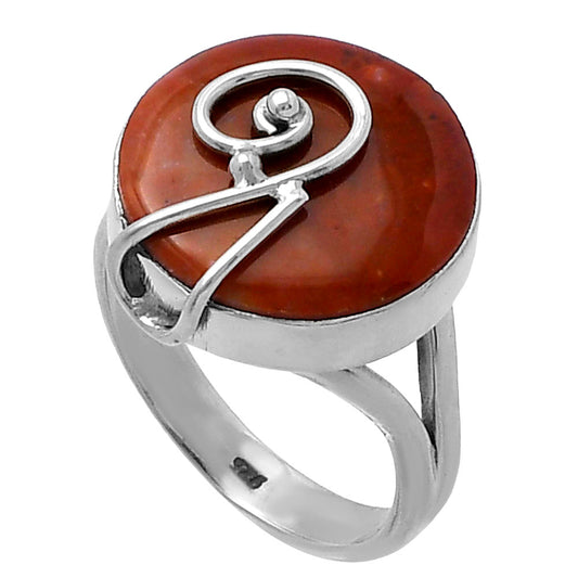 Natural Red Moss Agate Ring size-7.5 R-1478 SDR217125