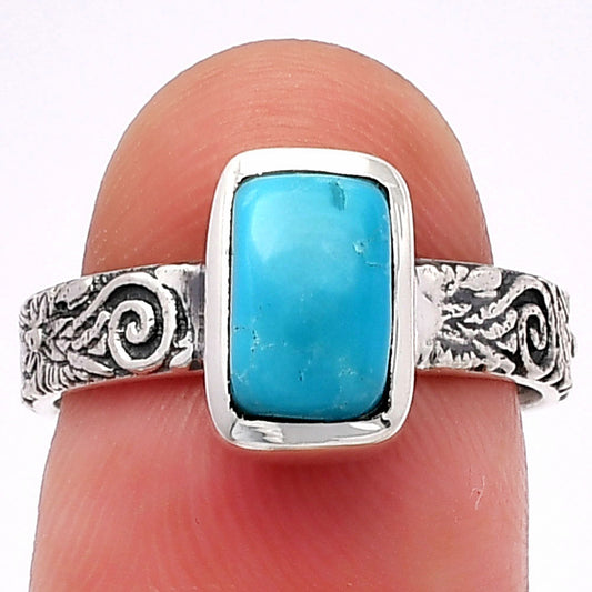 Natural Turquoise Nevada Aztec Mt Ring size-7 R-1061 SDR217666
