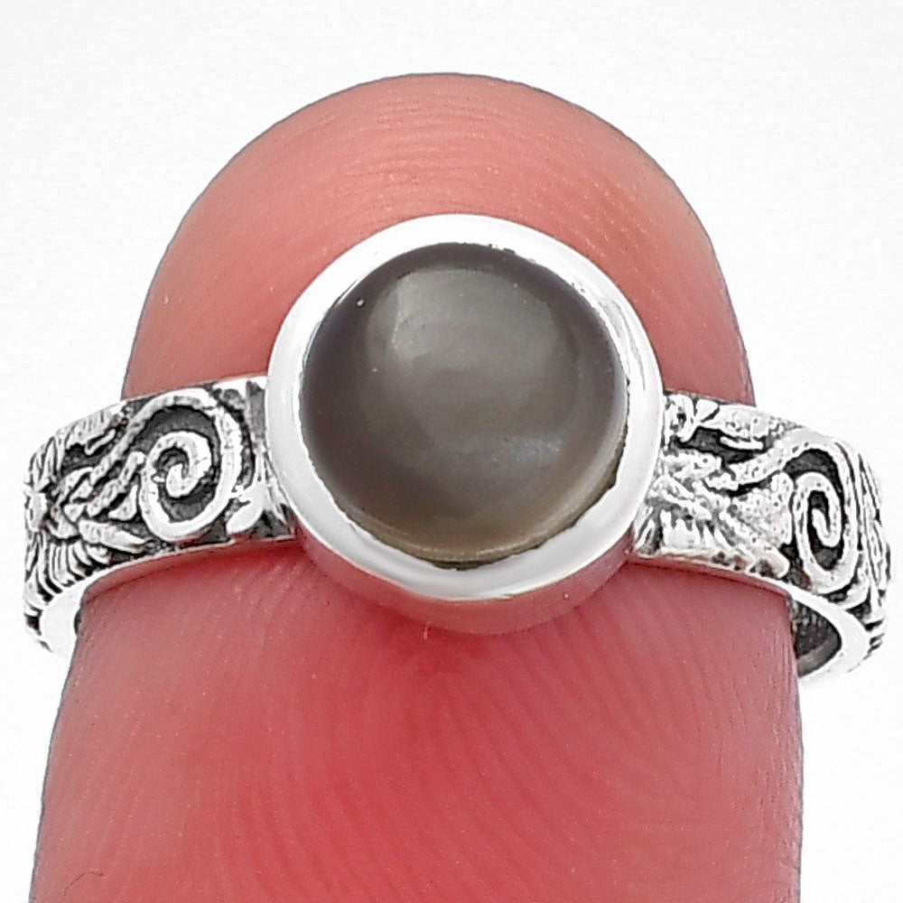 Natural Gray Moonstone Ring size-7 R-1061 SDR217866