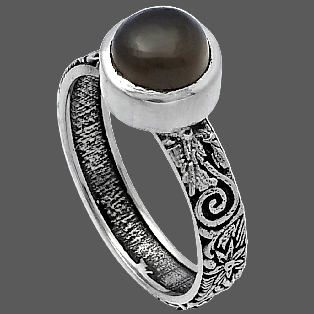 Natural Gray Moonstone Ring size-7 R-1061 SDR217866