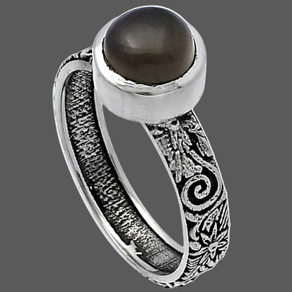 Natural Gray Moonstone Ring size-7 R-1061 SDR217866