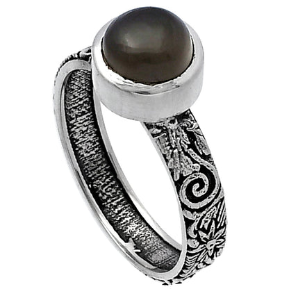 Natural Gray Moonstone Ring size-7 R-1061 SDR217866