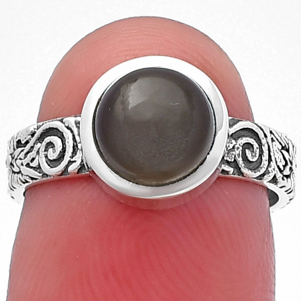 Natural Gray Moonstone Ring size-6 R-1061 SDR217867