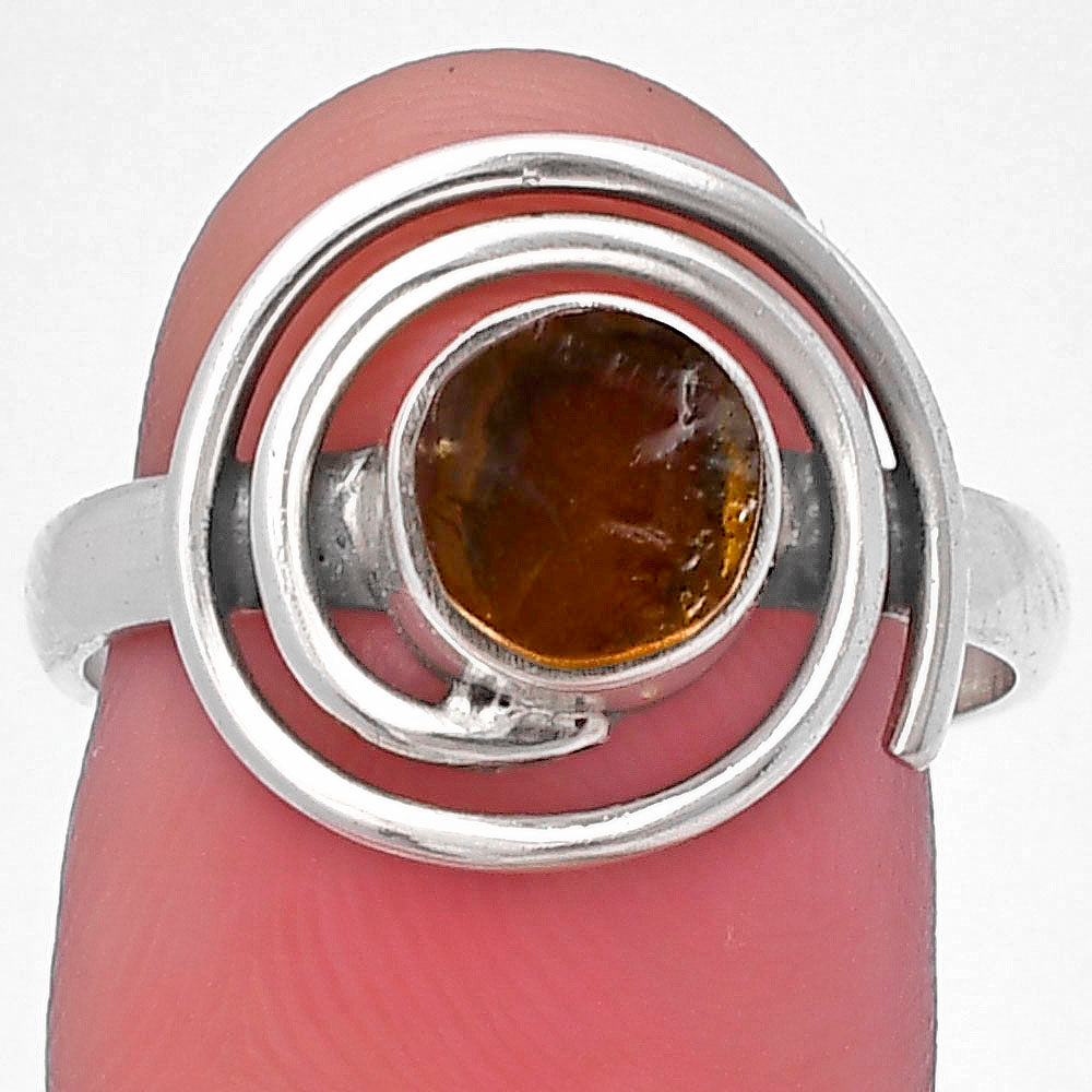 Spiral - Rare Kornerupine Rough Ring size-8.5 R-1485 SDR219480
