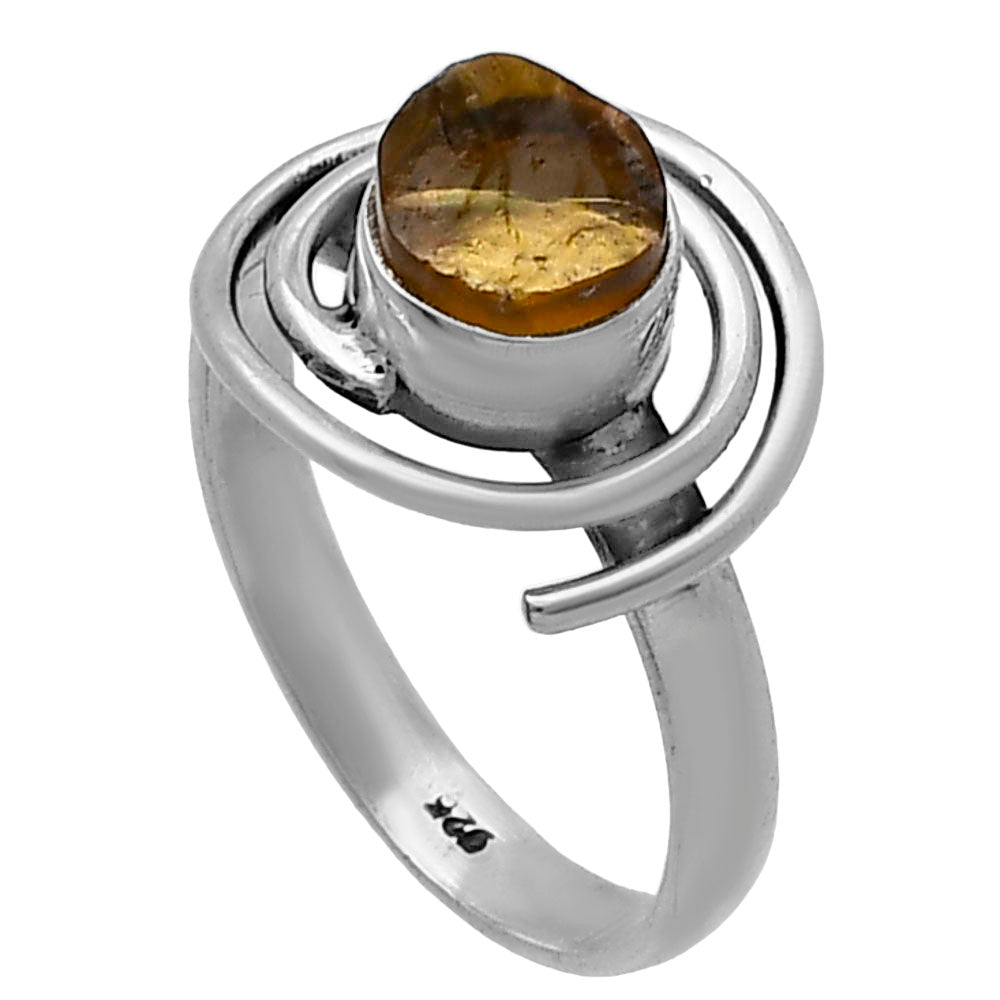 Spiral - Rare Kornerupine Rough Ring size-8.5 R-1485 SDR219480