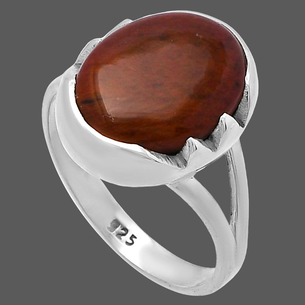 Natural Red Moss Agate Ring size-9 R-1438 SDR220186