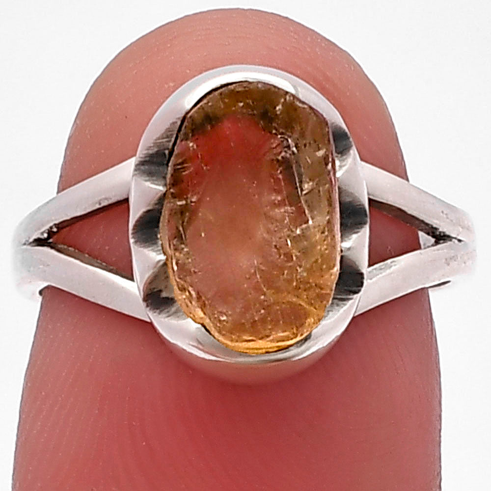 Natural Yellow Scapolite Rough Ring size-6.5 R-1438 SDR220188