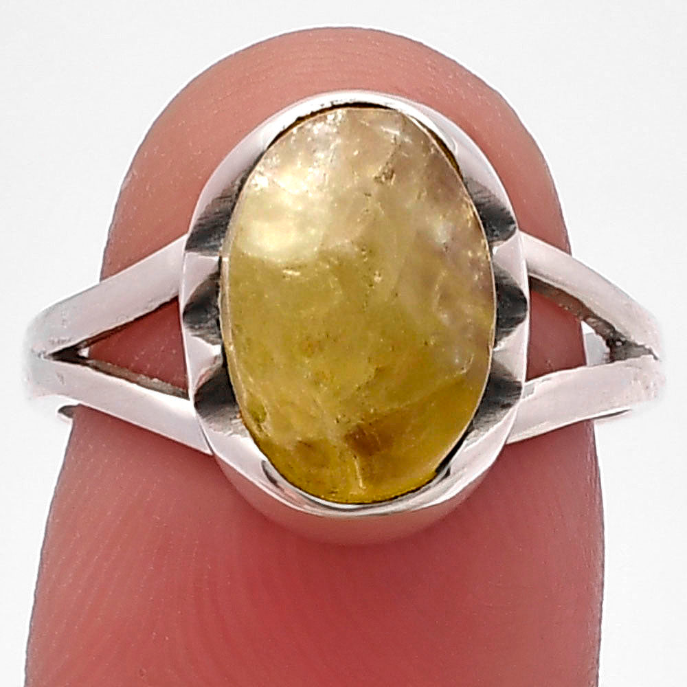 Green Kyanite Rough - India Ring size-7.5 R-1438 SDR220190