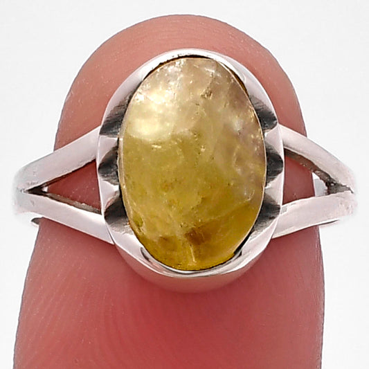 Green Kyanite Rough - India Ring size-7.5 R-1438 SDR220190