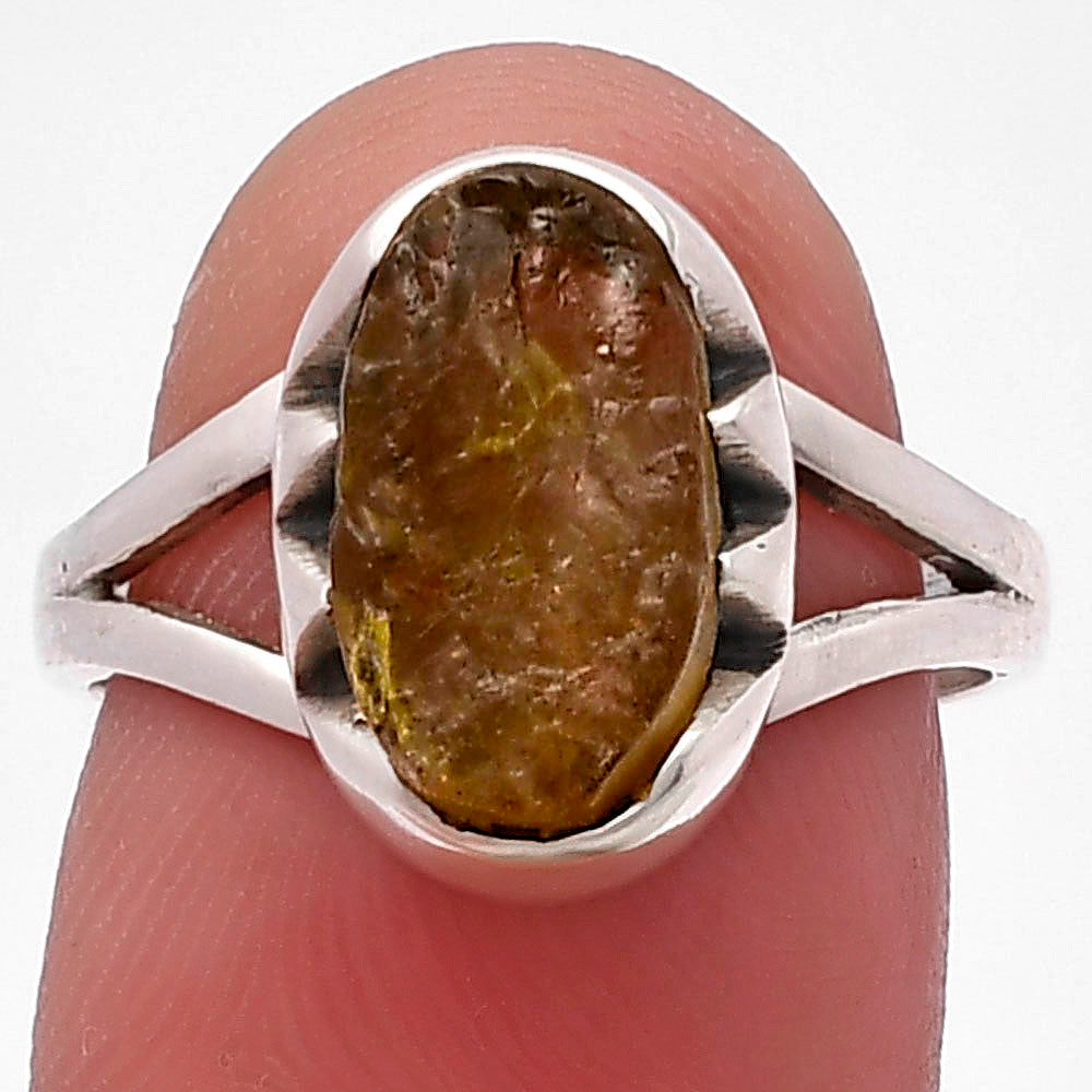 Natural Rare Kornerupine Rough Ring size-7.5 R-1438 SDR220197