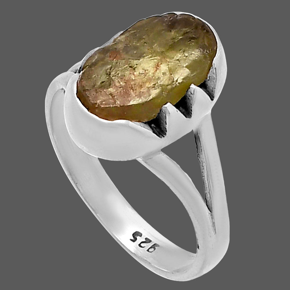 Natural Rare Kornerupine Rough Ring size-7.5 R-1438 SDR220197