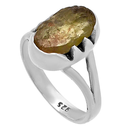 Natural Rare Kornerupine Rough Ring size-7.5 R-1438 SDR220197