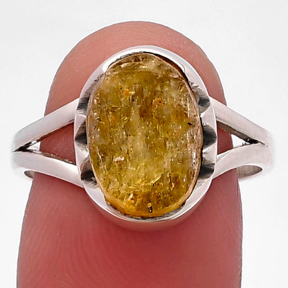 Green Kyanite Rough - India Ring size-8.5 R-1438 SDR220199