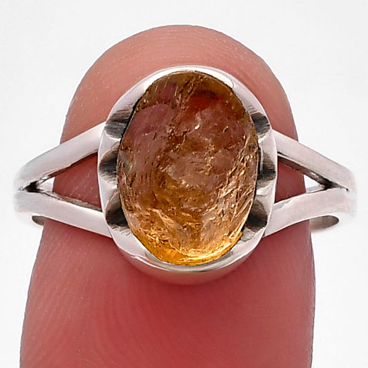 Natural Yellow Scapolite Rough Ring size-8.5 R-1438 SDR220201
