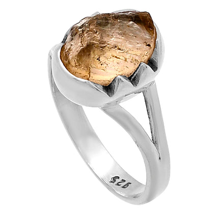 Natural Yellow Scapolite Rough Ring size-8.5 R-1438 SDR220201