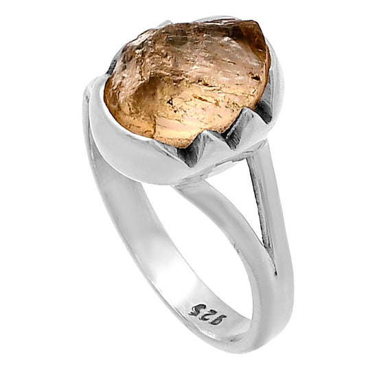 Natural Yellow Scapolite Rough Ring size-8.5 R-1438 SDR220201