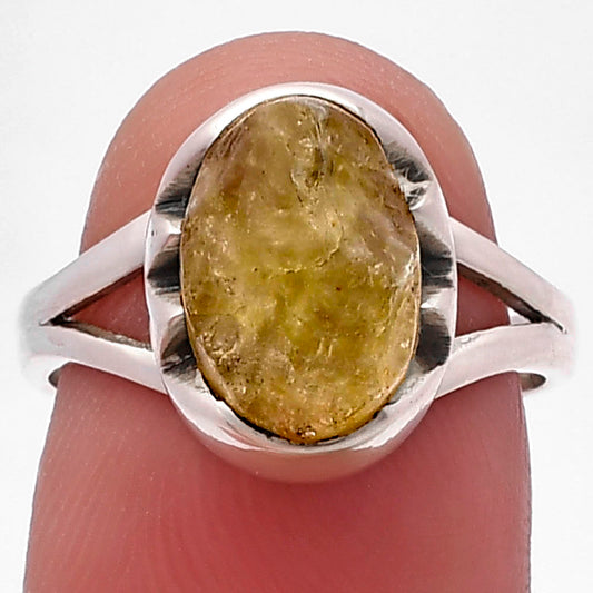 Natural Green Kyanite Rough - India Ring size-7 R-1438 SDR220206