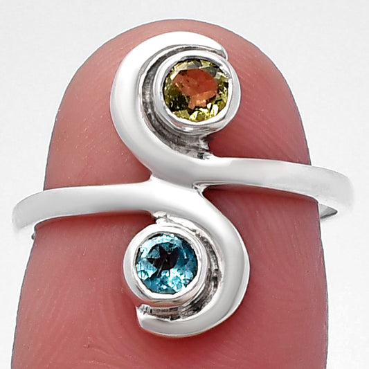 Natural Multi Tourmaline Ring size-7 R-1230 SDR220285