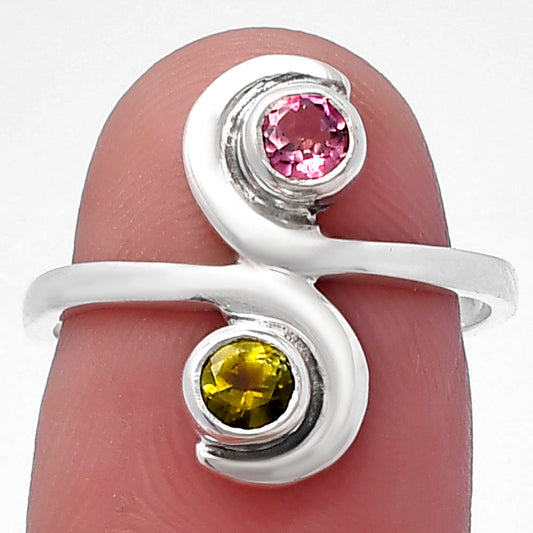 Natural Multi Tourmaline Ring size-7 R-1230 SDR220301