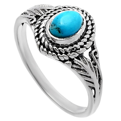 Natural Turquoise Morenci Mine Ring size-7 R-1044 SDR220584