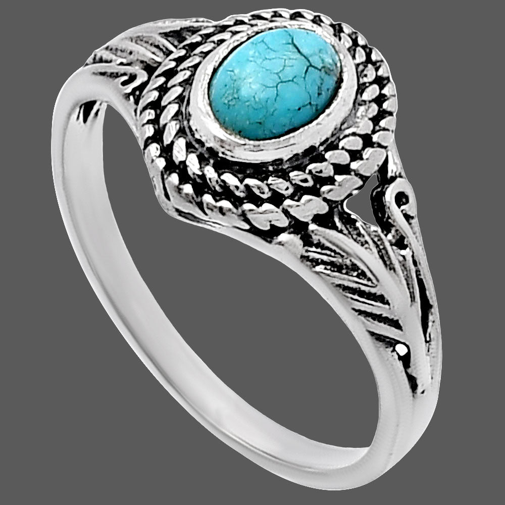 Natural Turquoise Nevada Aztec Mt Ring size-7 R-1044 SDR220586