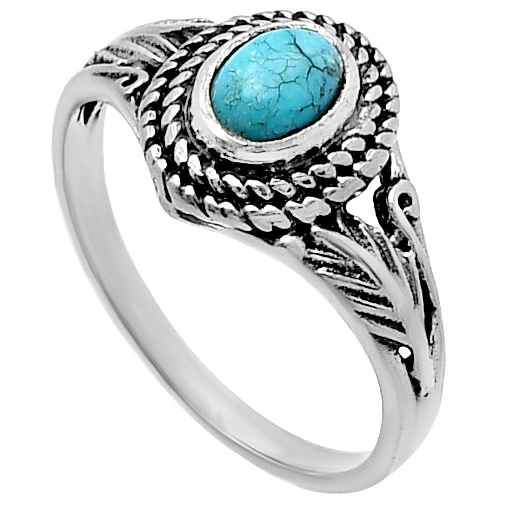 Natural Turquoise Nevada Aztec Mt Ring size-7 R-1044 SDR220586