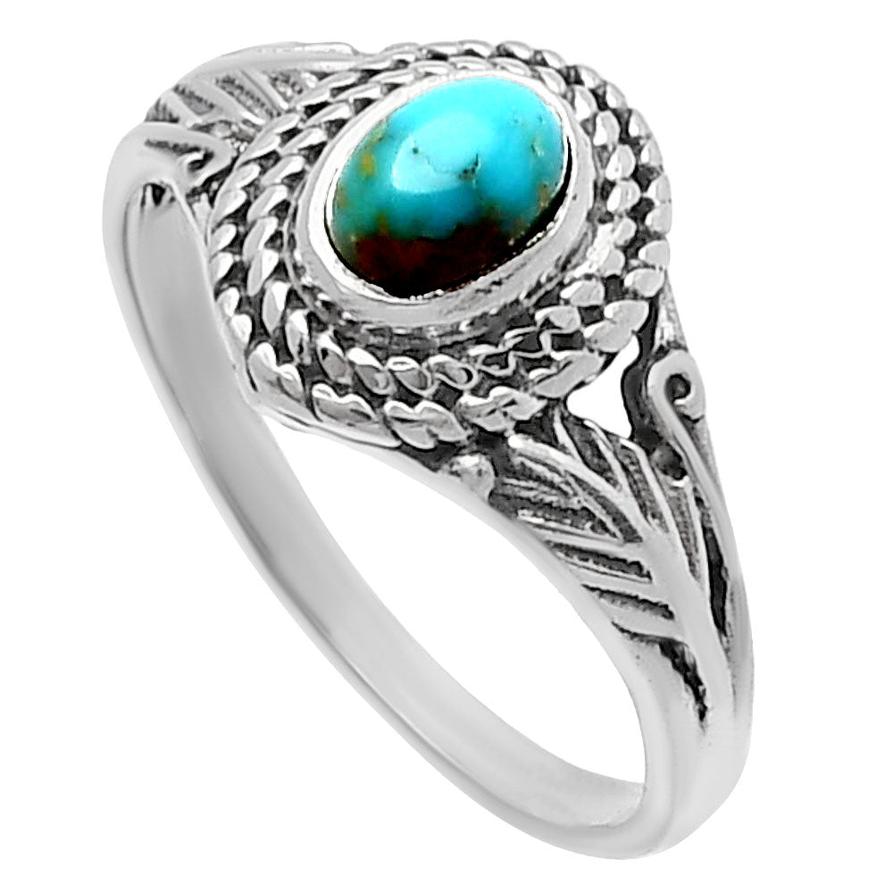 Natural Turquoise Nevada Aztec Mt Ring size-7 R-1044 SDR220597