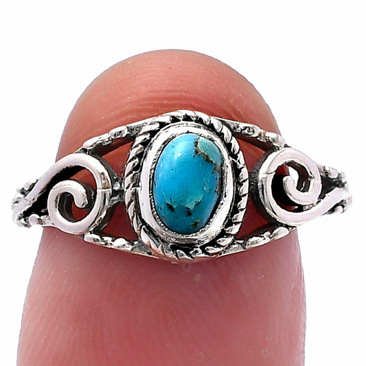 Natural Turquoise Morenci Mine Ring size-7 R-1043 SDR220669