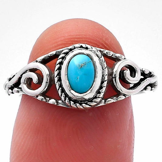 Natural Turquoise Morenci Mine Ring size-8 R-1043 SDR220694